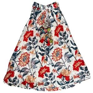 Bohemian Indian Toddler Maxi Skirt With Wooden bead detail Size 18-24 Months
